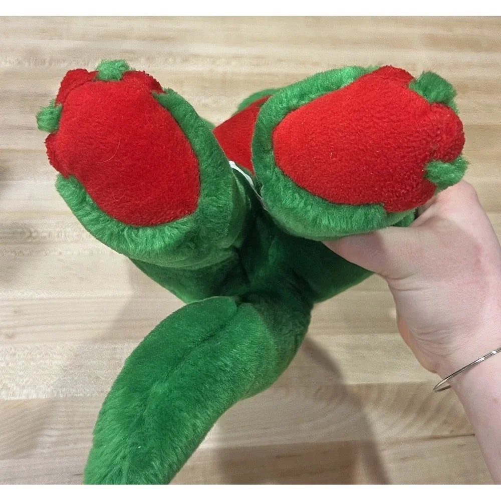 Fine Toy Company Vintage Green & Red Dinosaur‎ Plush, 16